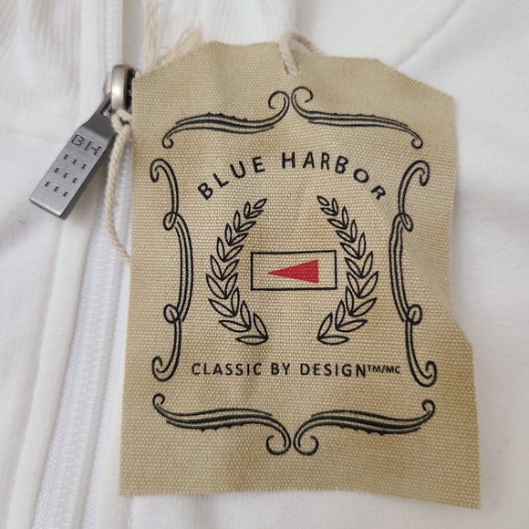 Blue Harbor men's zip-up  long sleeve NWT sweatshirt, Sz L (PTP 21.5") - Picture 3 of 10